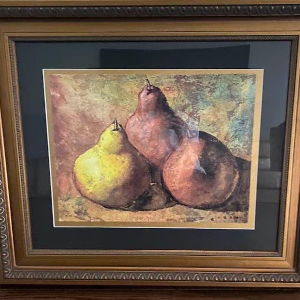 SIGNED ALICIA QUAINI LIMITED EDITION ART PEARS STILL LIFE PRINT